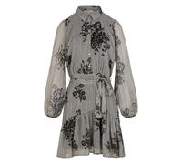 Morgan - Robe Courte Noire à Rayures avec Une Coupe Fluide et Un col Chemise - Taille Numeric_38