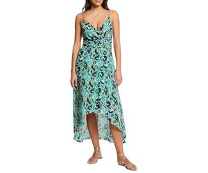 Morgan Robe Longue cintrée imprimée Vert 36