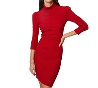 Morgan Robe pull ajustée à col roulé Rouge L