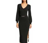 Morgan Robe pull longue ajustée à ornement Noir M