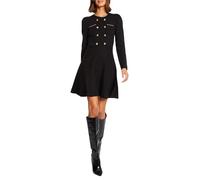 Morgan Robe Pull trapèze avec Boutons Noir M