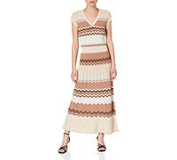Morgan Robe Rayures Jacquard RMJINI Casual Dress, Chamois, TXL Womens
