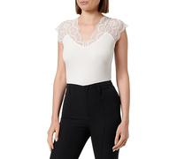 Morgan T-Shirt Manches Courtes à Dentelle Blanc S