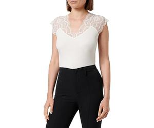 Morgan T-Shirt Manches Courtes à Dentelle Blanc S