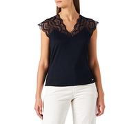 Morgan T-Shirt Manches Courtes à Dentelle Bleu S