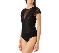 Morgan T-Shirt Manches Courtes en Dentelle Noir XS