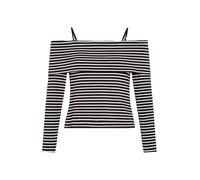 Morgan T-shirt noir / blanc cassé, Taille S