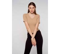 morgan tee-shirts et débardeurs femme de couleur beige 38