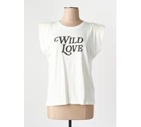 morgan tee-shirts et débardeurs femme de couleur blanc