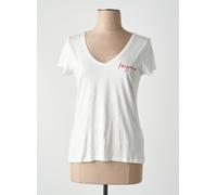 morgan tee-shirts et débardeurs femme de couleur blanc 34