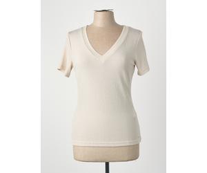 morgan tee-shirts et débardeurs femme de couleur blanc 38