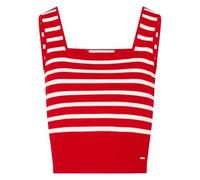 Morgan - Top FEMME avec sans manches et col v rouge rayé - Taille l