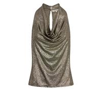 Morgan - Top or satiné sans manches pourvu d'un col bénitier et fermeture boutonnée - Taille m