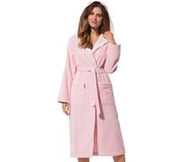 Morgenstern Peignoir de Bain Femme avec Capuche 100% Coton Éponge OEKO-TEX® Robe de Chambre Leonie Rose S