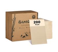MORGIANA Lot de 200 Serviettes en papier Serviettes en bambou jetables 2 plis Party Restaurant Christmas（40 * 40CM）