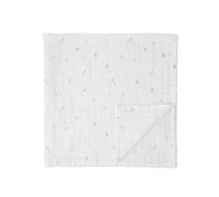 MORI Lange en mousseline de coton blanc 110 x 110 cm, respirant, léger, pré-lavé pour nourrissons, durable, confortable, unisexe, idéal pour l'emmaillotage ou l'allaitement