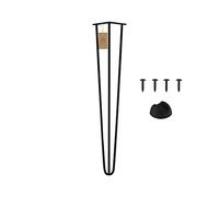 MORIA DESIGN 1 pièce Pied Hairpin Leg 80 cm - Noir, métal réglable - Pieds pour Meubles: Commode, Tabouret, Table de Chevet et Table Basse
