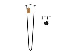 MORIA DESIGN 1 Pied Hairpin Leg 80 cm Noir, métal réglable pour Bureau | Commode, Tabouret, Table de Chevet, Table Basse, Mobilier DIY, Rénovation Mobilier, Projet DIY, Style Industriel, Pose Simple