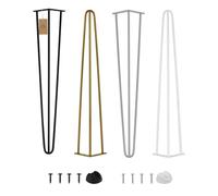 MORIA DESIGN Lot 4 Pieds Hairpin Legs 71 cm - Gris, métal réglable - Table et Meubles DIY