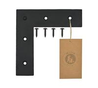 MORIA DESIGN Penture en croix 150 x 150 x 2 mm - Charnière pour porte d'armoire, porte à lamelles, porte d'entrée, porte de jardin et portes en bois - Revêtement par pulvérisation - Noir mat