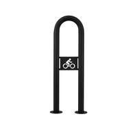MORIA DESIGN Support Vélo au Sol 80 x 25 cm pour 2 Vélos, Parking Galvanisé