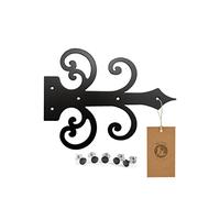 MORIA DESIGN Suspension décorative en croix - 300 x 230 x 2 mm - Charnière rétro rustique pour porte d'armoire, porte à lamelles, porte d'entrée, porte de jardin et portes en bois - Revêtement par