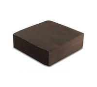 MORIGAMI SER42107182 Serviette 40 x 40 cm, 2 couches, pli 1/4, 50 serviettes, pointe pointe, chocolat