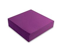 Morigami Serviette de table standard pliée 1/4 200 serviettes Finition pointue Prune