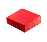 Morigami, Serviette de taille standard, plis 1/4, pointe pointue, 200 serviettes, rouge