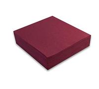 Morigami Serviettes en papier format standard, pli 1/4, 200 serviettes, pointe pointe, bordeaux