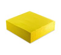 Morigami Serviettes en papier format standard, pli 1/4, 200 serviettes, pointe pointe, jaune