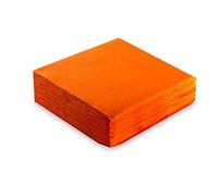 Morigami Serviettes en papier format standard, pli 1/4, 200 serviettes, pointe pointue, orange