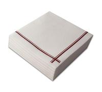 Morigami, Serviettes Premium de taille standard, pli 1/4, 50 serviettes, finition Airlaid, Orla bordeaux