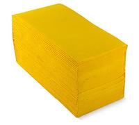 Morigami, Serviettes rectangulaires, plis 1/6, pointe pointe, jaune, 100 serviettes