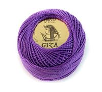 MORILLAS Yarn for Needlecraft Fil Coton Violet 2627 5 g Perlé n°12 100 % coton Gizeh pour broder et pour des travaux très fins au crochet.