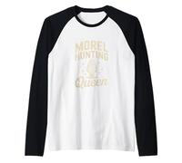 Morille Hunting Queen Mycologist Woman Champignon Manche Raglan