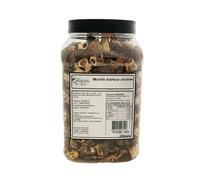 Morilles Séchées Traiteur 250g - Mélange Gourmet 60% Têtes et 40% Pieds - Champignons Déshydratés Qualité Supérieure - Idéal pour Sauces, Risottos et Viandes - Pot Refermable 250g