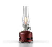 MoriMori Lampe design avec haut-parleur (rouge framboise)