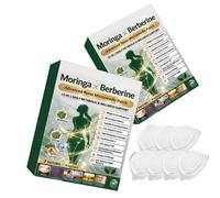 Moringa 10-IN-1 Patch, Moringa X Berberine Slimming, 10 in 1 Nano Microneedle, Natural Slimming for Weight Loss, Flat Stomach, Easy to Apply, for Men and Women, Natural Ingredients