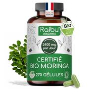 Moringa Bio 270 Gélules - 2400 mg de Moringa Oleifera Bio - Superfood : Riche en multivitamines et minéraux naturels - Antioxydant, Détox & Énergie - Certifié biologique, Vegan, Sans additifs