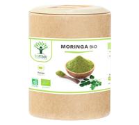 Moringa Bio - Bioptimal - Complément Alimentaire - Poudre De Moringa Oleifera Pur - Antioxydant Immunité Anti-Fatigue Vitamine A C E - Dose 300 Mg - Fabriqué En France - Certifié Ecocert - 200 Gélules