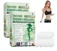 Moringa Patchs Minceurs 10 en 1,Patch Nano Microneedle Minceur,Maigrir et Raffermissement Cutané,pour Homme et Femme,Patch Corporel Quotidien Ultra Fin et Invisible pour Homme et Femme (2 boîtes)