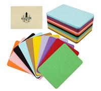 Moriquill Lot de 100 feuilles de papier cartonné ATC coloré - 300 g/m² épais, 6,3 x 8,9 cm, 10 couleurs, cartes vierges double face pour scrapbooking, journal, loisirs créatifs, étiquettes cadeaux et
