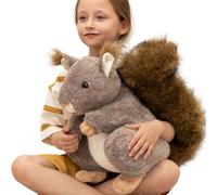 MorisMos 45 cm de haut - Peluche écureuil géante - Taille XXL - Cadeau d'anniversaire ou de Noël pour enfants