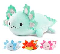 MorisMos Axolotl en Peluche XXL 60cm avec 3 Bébés dans Le Ventre,Coussin Super Doux et Mignon, Idée Cadeau Idée Cadeau Noël/Anniversaire (Vert Menthe Vert)