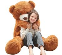 MorisMos Grande Peluche Ours Marron 120cm, XXL Nounours en Peluche Geant Mignonne,Cadeaux de Noël, Idée Cadeau Saint Valentin pour Femme Enfant Filles Garçon Anniversaire Fête