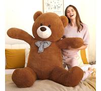 MorisMos Gros Ours en Peluche Geante 150cm XXL Nounours Geant Marron Câlin Cadeau Saint Valentin Mignonne pour Femme Homme Enfant Fille Garçon Amies Amoureux Anniversaire Déco Cadeaux de Noël