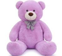 MorisMos Ours en Peluche Geant 120cm Violet, XXL Grande Nounours Doudou Geante Douce Mignonne, Kawaii Cadeau Saint Valentin pour Femme Enfant Filles Amies Mères Anniversaire Décorations Fête Mariage