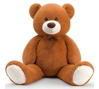 MorisMos Ours en Peluche Geant Brun 130cm, Grande XXL Nounours Peluche Geante Câlin,Cadeaux de Noël, Mignonne Cadeau Saint Valentin pour Femme Homme Enfant Filles Garçon Amies Anniversaire