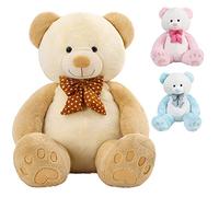 MorisMos Ours en Peluche Geant XXL 120cm, Kawaii Nounours Geante Marron Douce Câlin, Grand Teddy Bear,Idée Cadeau pour Maman Enfant Filles Femme Anniversaire Noel Décorations